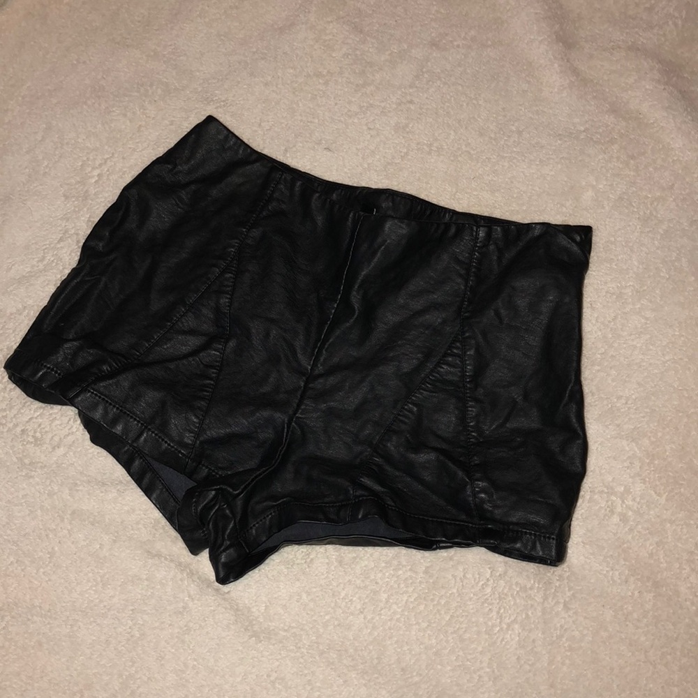 Leather shorts